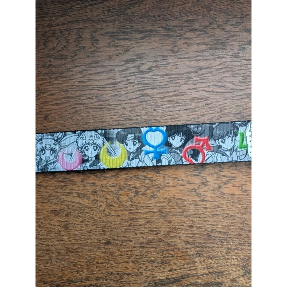 Buckle-Down Sailor Moon Seatbelt Belt Unisex OS Black White Good Anime Manga